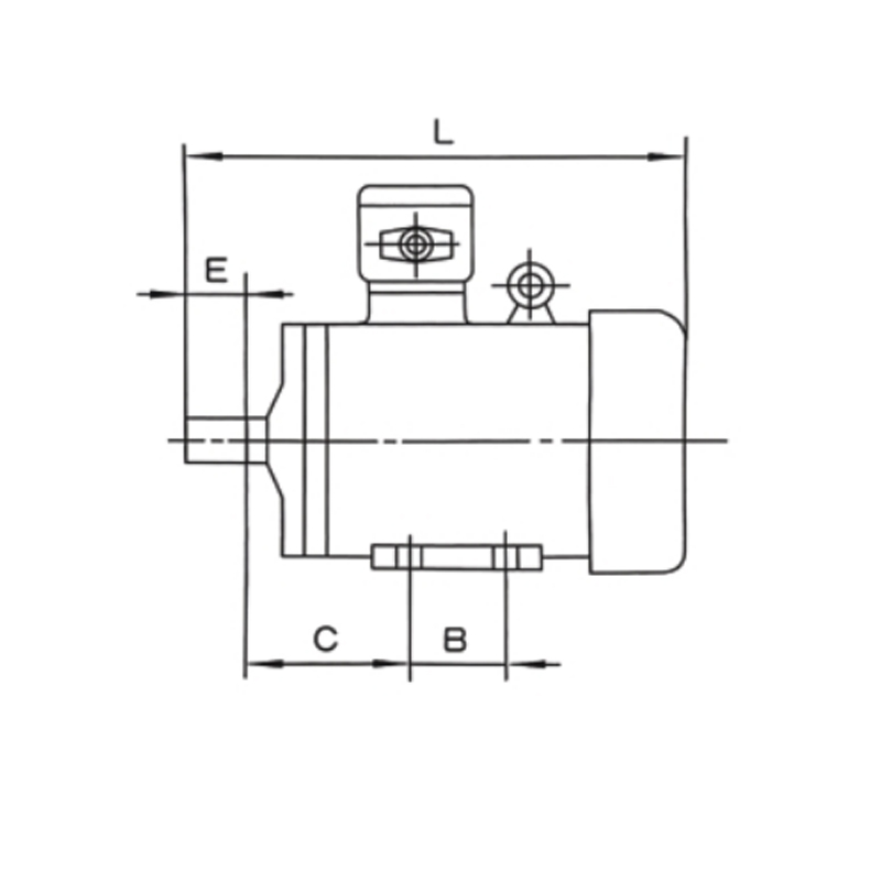 機(jī)座帶底腳、端蓋上無凸緣的電動(dòng)機(jī)(B3)